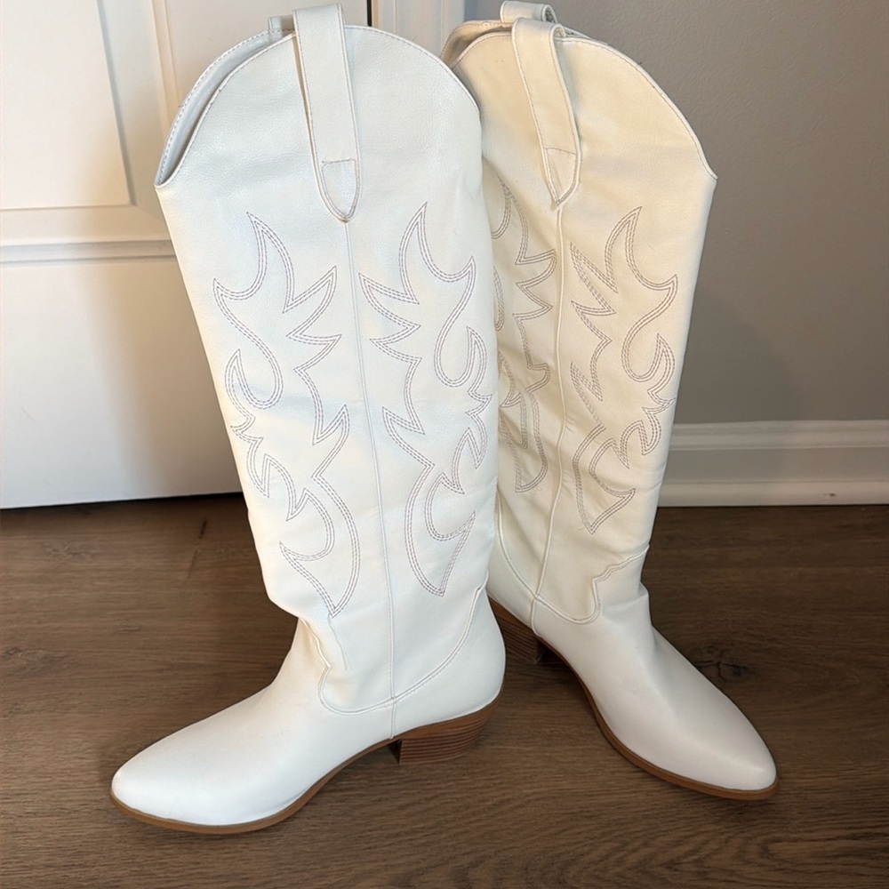 White cowboy boots